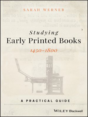 cover image of Studying Early Printed Books, 1450-1800